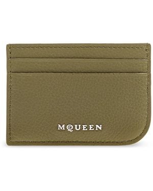 McQueen Sling Logo Plaque Card Holder - Green