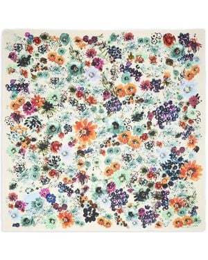 Bimba Y Lola Floral-Print Scarf - White