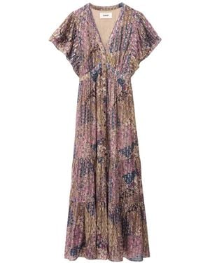 Ba&sh Pareta V-Neck Floral-Print Dress - Pink