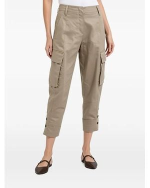 Brunello Cucinelli Button-Cuff Cargo Trousers - Natural