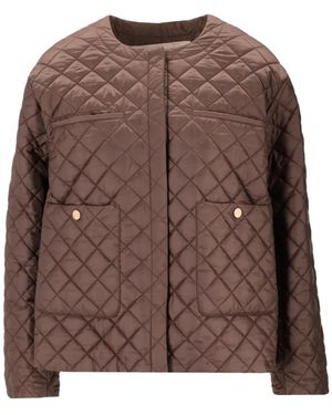 Max Mara Plumífero Con Botones - Marrón