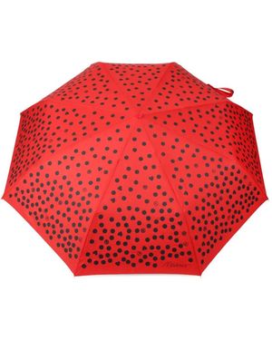 Moschino Paraguas Con Motivo De Lunares - Rojo