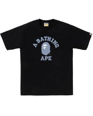 A Bathing Ape Logo-Print T-Shirt - Black