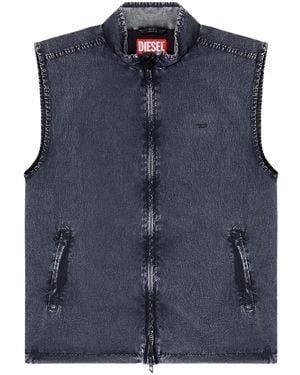 DIESEL J-Erb Denim-Effect Sleeveless Gilet - Blue