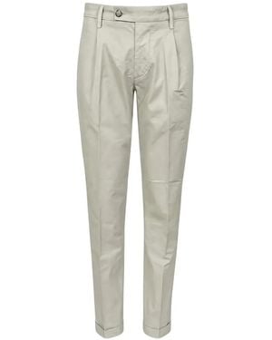 Re-hash Pleated-Front Cuffed Pants - Grey