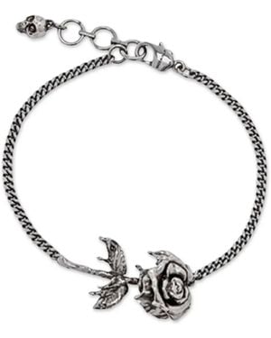 McQueen Pulsera con detalle floral - Metálico