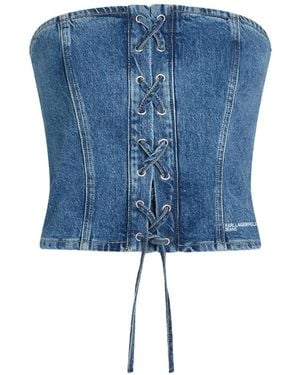 KARL LAGERFELD Tie Top - Blue