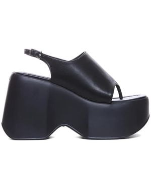 Vic Matié Platform Buckle Heeled Sandals - Blue