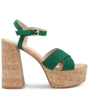 Gianvito Rossi Bebe 120mm レザーサンダル - グリーン