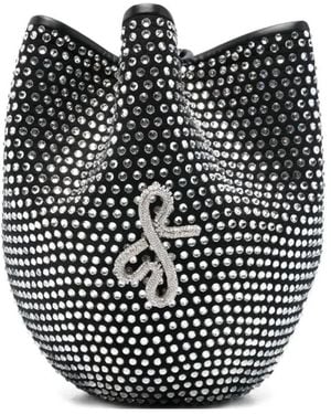 Ruslan Baginskiy Crystal-Embellished Bucket Bag - Black