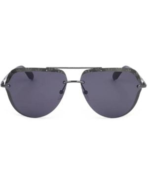 adidas Monogram-Print Pilot-Frame Sunglasses - Grey