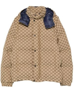 Gucci GGモノグラム パデッドジャケット - ナチュラル