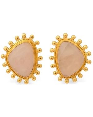Sylvia Toledano Dots Quartz-Embellished Beaded Earrings - Metallic