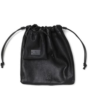 Y's Yohji Yamamoto Pochette À Logo Appliqué - Noir