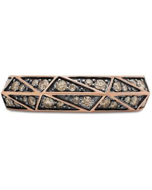 David Yurman 18Kt Rose Torqued Faceted Diamond Ring (6Mm) - Metallic