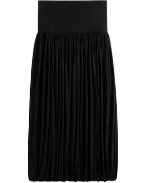 TOTEME Gathered Midi Skirt - Black