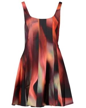 Desigual Abstract-Print Sleeveless Mini Dress - Red