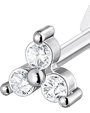 SABOTEUR Boucles D'Oreilles Triplex Serties De Diamants - Noir