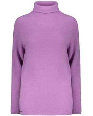 Moorer Roll-Neck Raglan-Sleeve Sweater - Purple