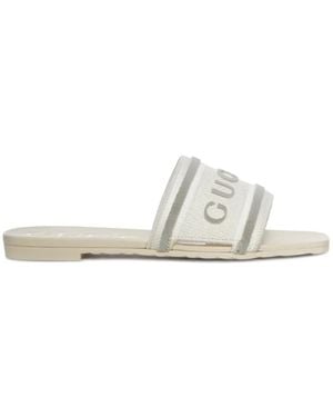 Gucci Elegant Leather Lined Sandals For - White