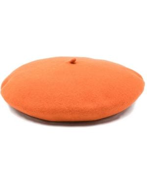 Borsalino Wool Basque Beret - Orange