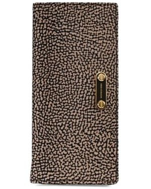 Borbonese Op Naturale Logo-Plaque Wallet - Brown