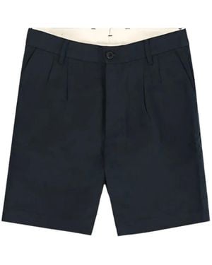 Fortela Bermuda À Design Plissé - Blue