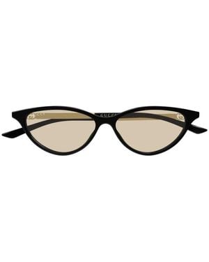 Gucci Interlocking G Cat-Eye Sunglasses - Black