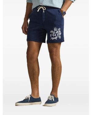 Polo Ralph Lauren Graphic-Print Shorts - Blue