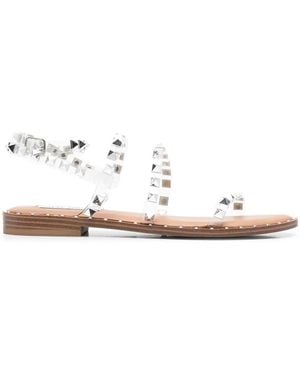 Steve Madden Stud-Embellished Open Toe Sandals - White