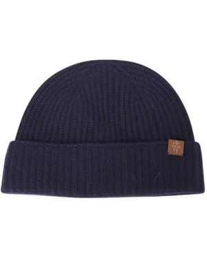 Eleventy Ribbed-Knit Beanie Hat - Blue