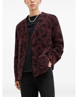 AllSaints Paisley-Print Cardigan - Red