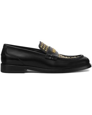 Versace Leather Shoes Type Loafers - Black