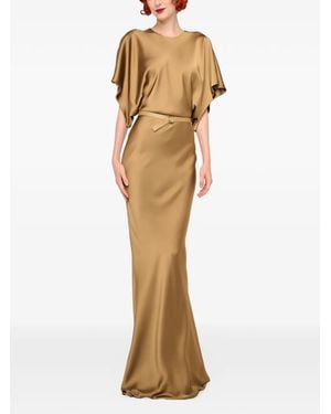 Norma Kamali Obie Avondjurk - Naturel