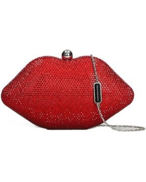 Twentyfourhaitch Ylenor Crystal-Embellished Crossbody Bag - Red