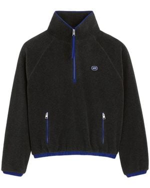 Ami Paris Fleece Vareuse With Ami Patch - Black