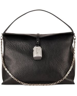 Gcds Borsa Tote Mega Comma - Nero
