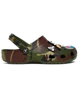 Palace Classic Clog Camouflage-Print Sandals - Green