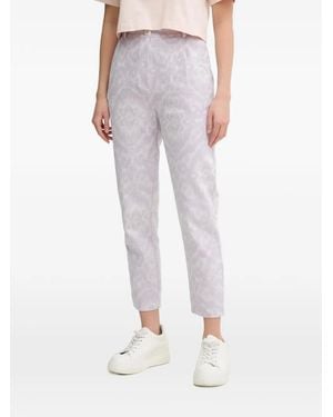 La Petite Francaise Pharel Jacquard Side-Pocket Trousers - Purple