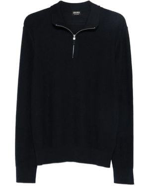 ZEGNA Half-Zip Jumper - Black