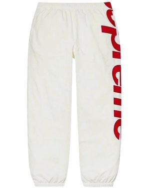 Supreme Logo-Print Track Pants - White
