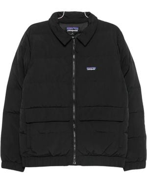 Patagonia Quilted Logo-Patch Jacket - Black