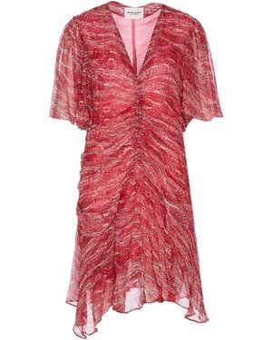 Isabel Marant Vivienne Chiffon Minidress - Red