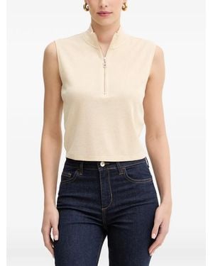 Liu Jo Half-Zip Sleeveless Top - Blue