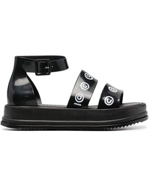 10 Corso Como Logo-Print Chunky Sandals - Black