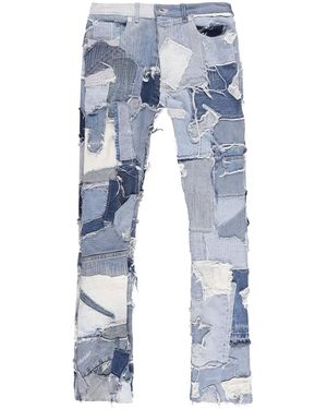 GALLERY DEPT. Logan Patchwork Straight-leg Jeans - Blue