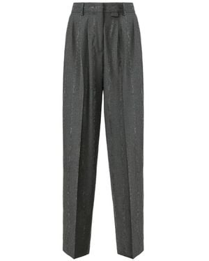Fabiana Filippi Pinstripe-Pattern Pants - Grey