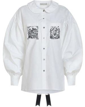 Contessa Mills Tarot Graphic-Print Shirt - White