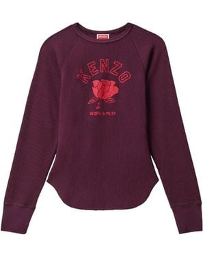 KENZO Camiseta Work And Play De Algodón - Morado