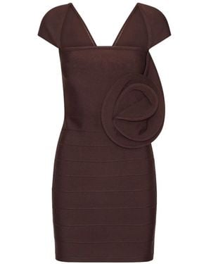 ROTATE BIRGER CHRISTENSEN Rose Cap-Sleeve Mini Dress Dark - Purple